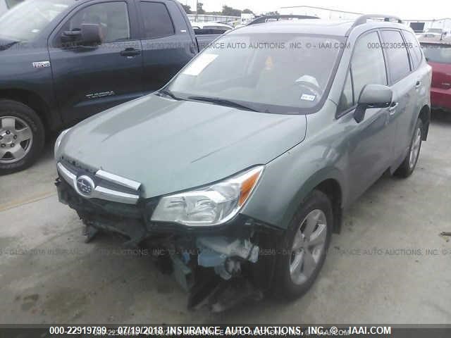 JF2SJADC6GH441130 - 2016 SUBARU FORESTER 2.5I PREMIUM GRAY photo 2