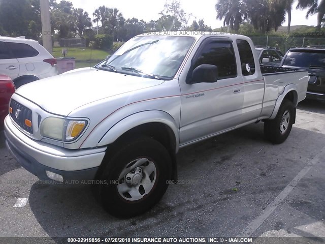 5TESN92N54Z365528 - 2004 TOYOTA TACOMA XTRACAB PRERUNNER SILVER photo 2