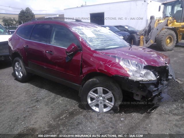 1GNKRGEDXCJ167748 - 2012 CHEVROLET TRAVERSE LT RED photo 1