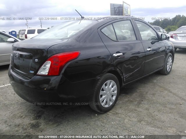 3N1CN7AP1CL857456 - 2012 NISSAN VERSA S/SV/SL BLACK photo 4