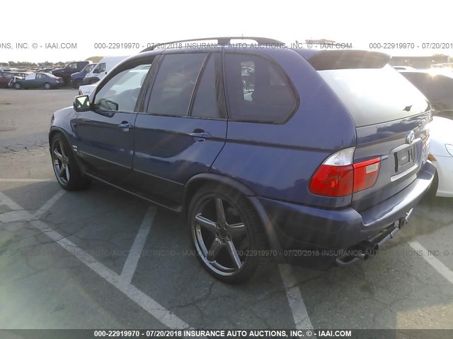 5UXFA93545LE83048 - 2005 BMW X5 4.8IS BLUE photo 3