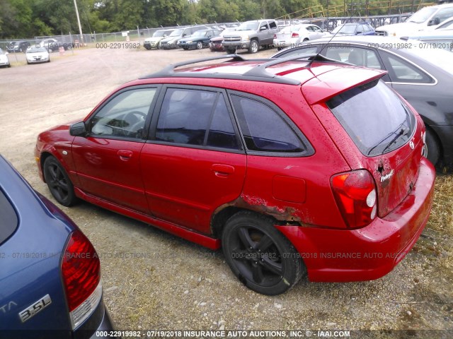 JM1BJ245531130359 - 2003 MAZDA PROTEGE PR5 RED photo 3