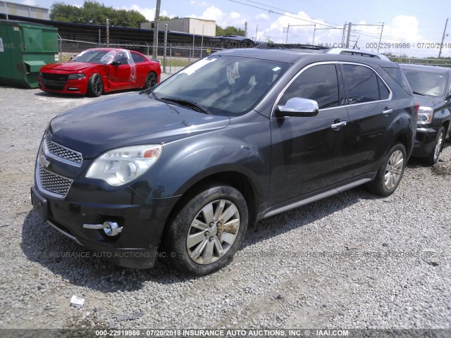 2CNFLGEY4A6362832 - 2010 CHEVROLET EQUINOX LTZ GRAY photo 2