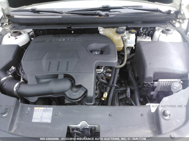 1G1ZC5EU7BF111077 - 2011 CHEVROLET MALIBU 1LT WHITE photo 10