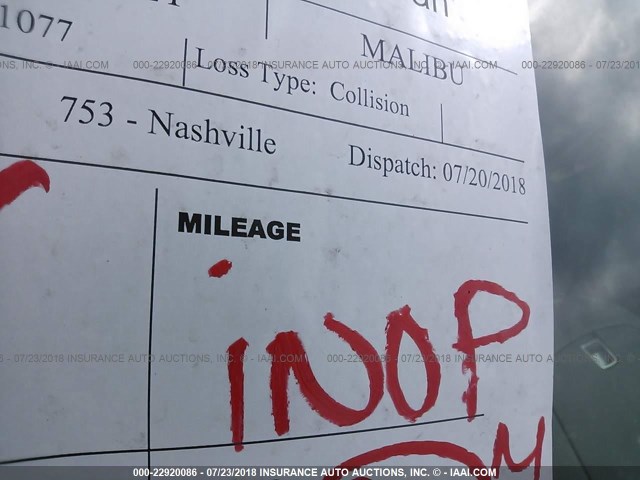 1G1ZC5EU7BF111077 - 2011 CHEVROLET MALIBU 1LT WHITE photo 7