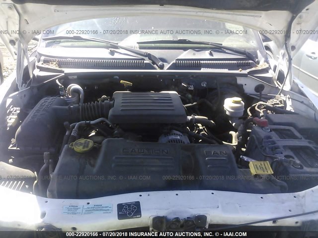 1B7GG22N6YS504485 - 2000 DODGE DAKOTA WHITE photo 10