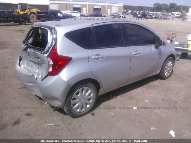 3N1CE2CP8GL353928 - 2016 NISSAN VERSA NOTE S/S PLUS/SV/SL/SR SILVER photo 4