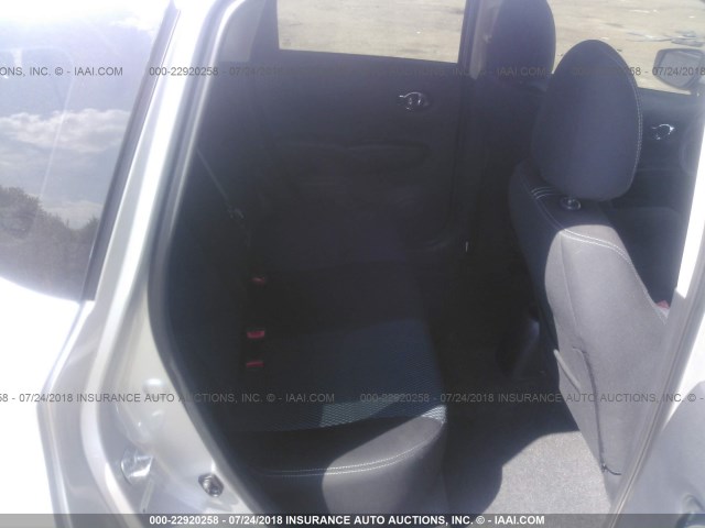 3N1CE2CP8GL353928 - 2016 NISSAN VERSA NOTE S/S PLUS/SV/SL/SR SILVER photo 8