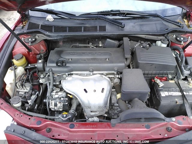 4T1BE46K69U364824 - 2009 TOYOTA CAMRY SE/LE/XLE RED photo 10
