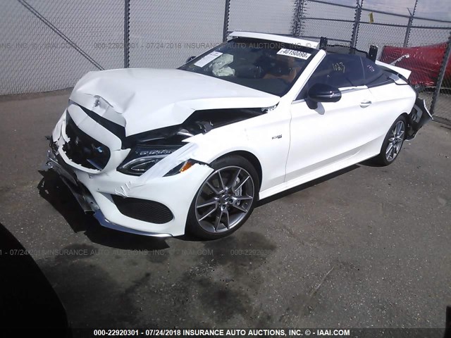 WDDWK6EBXJF671472 - 2018 MERCEDES-BENZ C 43 4MATIC AMG WHITE photo 2