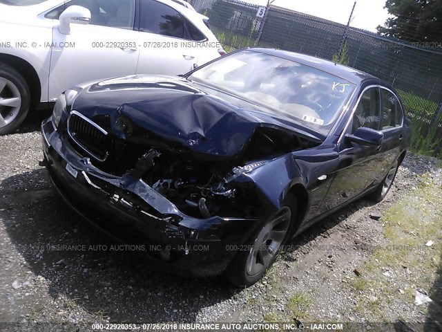 WBAHL83527DT07864 - 2007 BMW 750 I BLUE photo 2