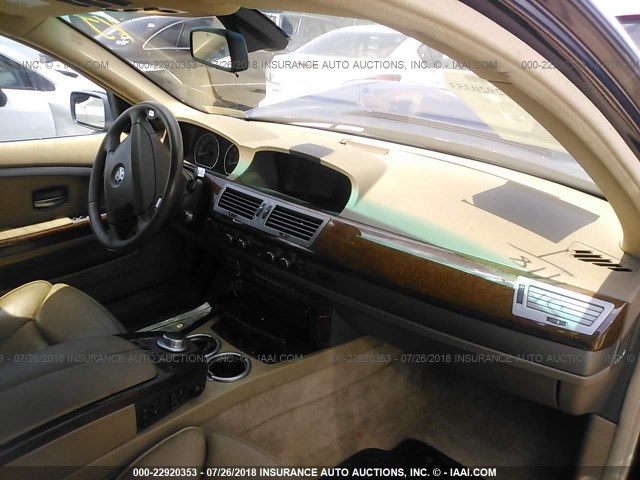 WBAHL83527DT07864 - 2007 BMW 750 I BLUE photo 5