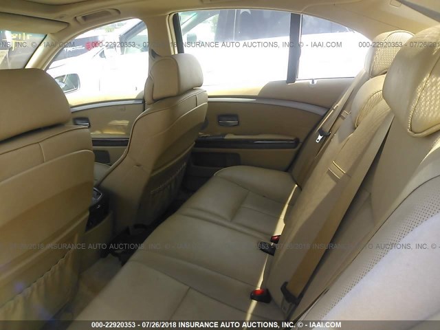 WBAHL83527DT07864 - 2007 BMW 750 I BLUE photo 8