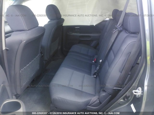 5FNYF18177B000884 - 2007 HONDA PILOT LX GRAY photo 8