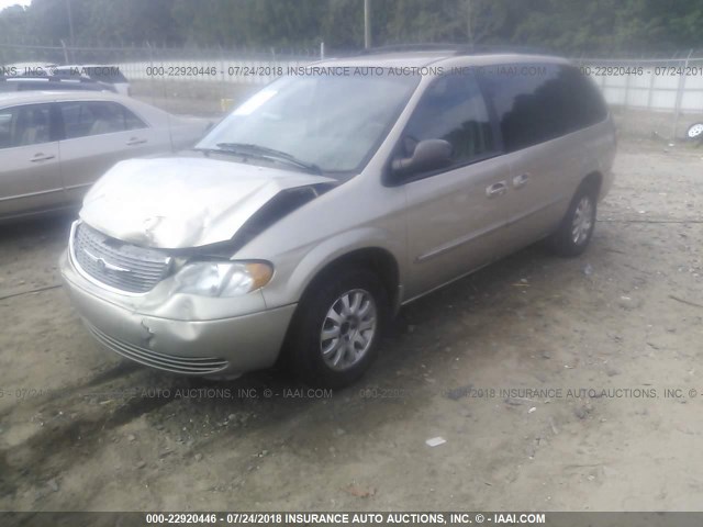 2C4GP74LX2R505737 - 2002 CHRYSLER TOWN & COUNTRY EX TAN photo 2