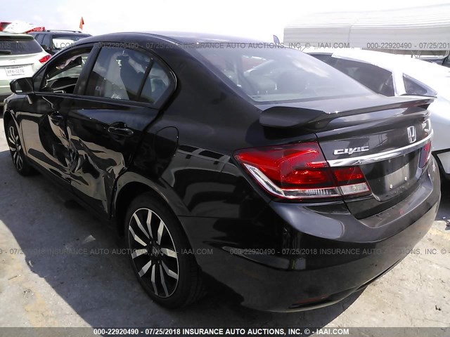 2HGFB2F90FH540797 - 2015 HONDA CIVIC EXL 黑色 照片 3