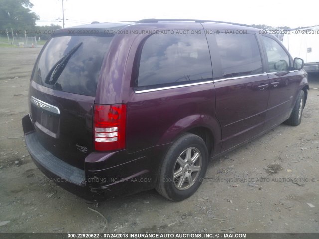 2A8HR54P58R787597 - 2008 CHRYSLER TOWN & COUNTRY TOURING BURGUNDY photo 4