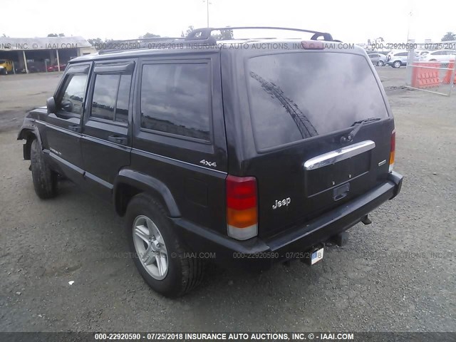 1J4FF68S2YL230919 - 2000 JEEP CHEROKEE LIMITED BLACK photo 3