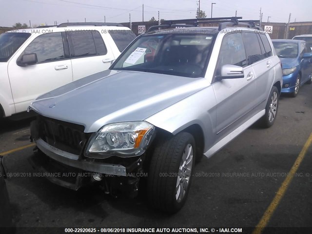 WDCGG8HB1AF480444 - 2010 MERCEDES-BENZ GLK 350 4MATIC SILVER photo 2