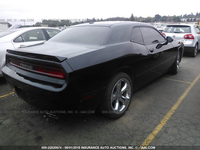 2C3CDYAG7DH649117 - 2013 DODGE CHALLENGER SXT BLACK photo 4