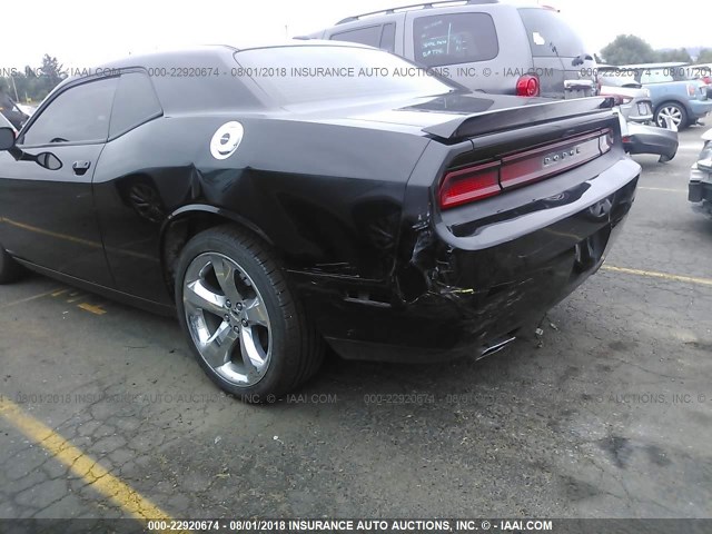 2C3CDYAG7DH649117 - 2013 DODGE CHALLENGER SXT BLACK photo 6