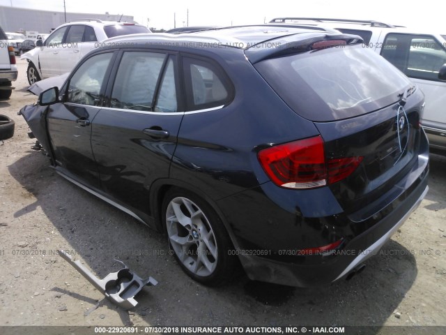 WBAVM1C57DVW43734 - 2013 BMW X1 SDRIVE28I BLUE photo 3