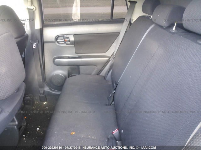JTLKE50E281006461 - 2008 TOYOTA SCION XB Сұр фото 8