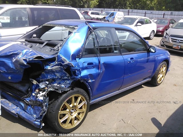 JF1GD70645L522237 - 2005 SUBARU IMPREZA WRX STI BLUE photo 4