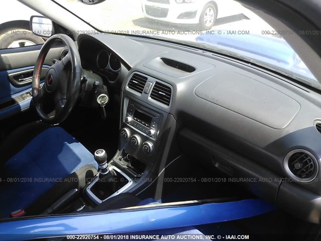 JF1GD70645L522237 - 2005 SUBARU IMPREZA WRX STI BLUE photo 5