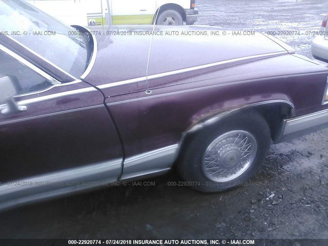 1G6DW54E6MR708499 - 1991 CADILLAC BROUGHAM RED photo 6