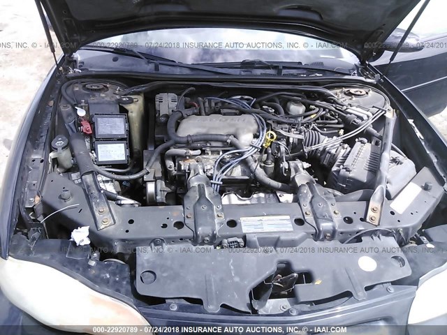 2G1WW12E439451314 - 2003 CHEVROLET MONTE CARLO LS შავი ფოტო 10