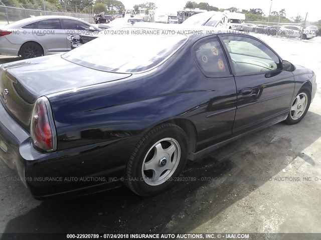 2G1WW12E439451314 - 2003 CHEVROLET MONTE CARLO LS შავი ფოტო 4