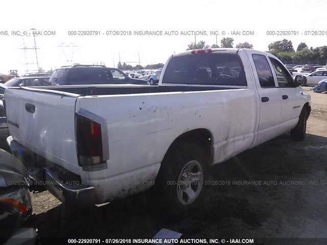 3D7HA18N02G195768 - 2002 DODGE RAM 1500 WHITE photo 4