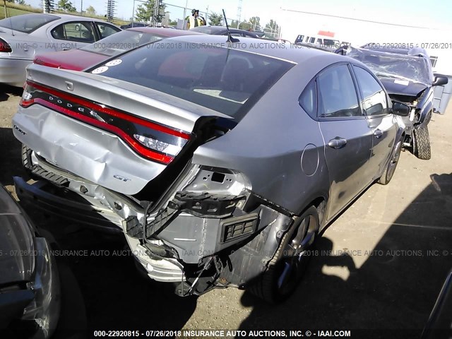 1C3CDFEB8ED723873 - 2014 DODGE DART GT SILVER photo 4