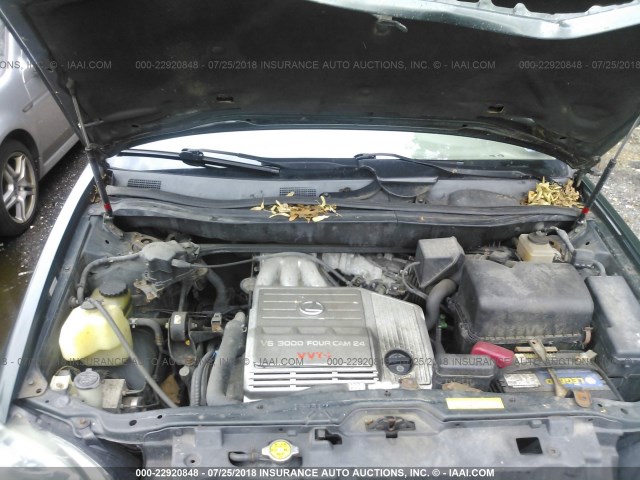 JT6HF10U8Y0155411 - 2000 LEXUS RX 300 GREEN photo 10