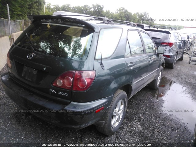 JT6HF10U8Y0155411 - 2000 LEXUS RX 300 GREEN photo 4