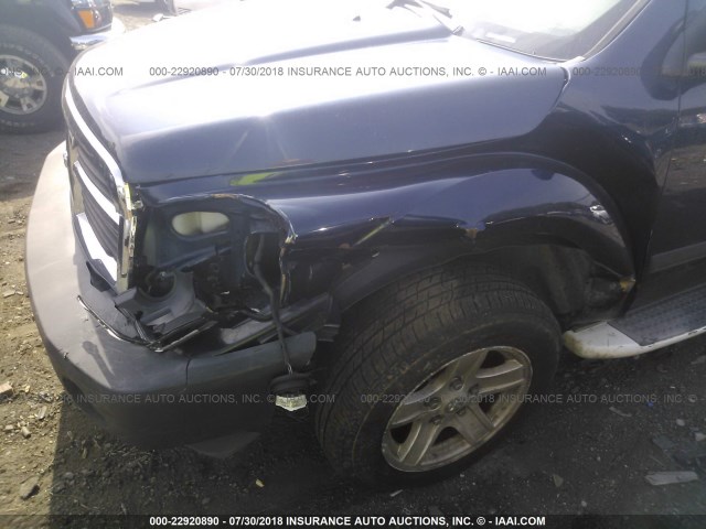 1D4HB38N65F521536 - 2005 DODGE DURANGO ST BLUE photo 6