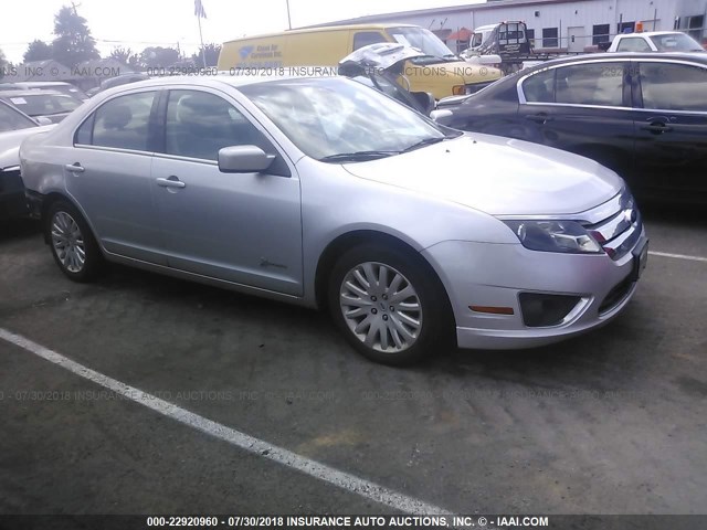 3FADP0L3XBR142836 - 2011 FORD FUSION HYBRID SILVER photo 1