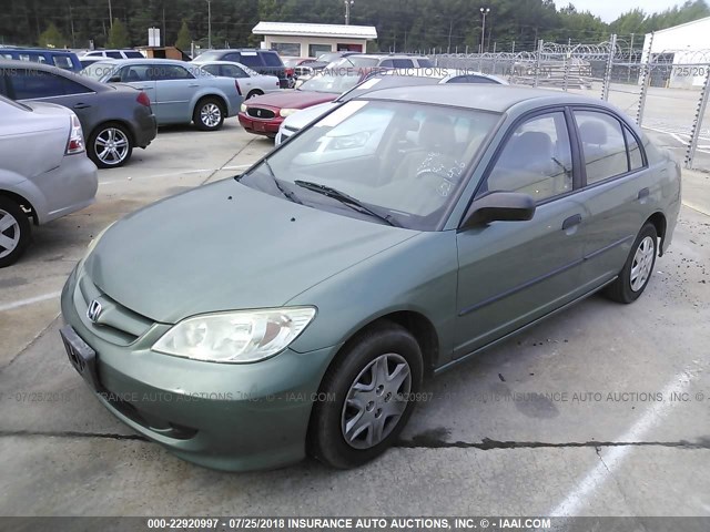 2HGES16304H621426 - 2004 HONDA CIVIC DX VP მწვანე ფოტო 2