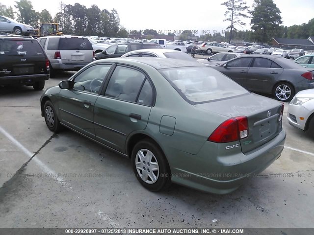 2HGES16304H621426 - 2004 HONDA CIVIC DX VP მწვანე ფოტო 3