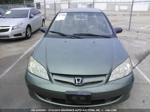 2HGES16304H621426 - 2004 HONDA CIVIC DX VP GREEN photo 6