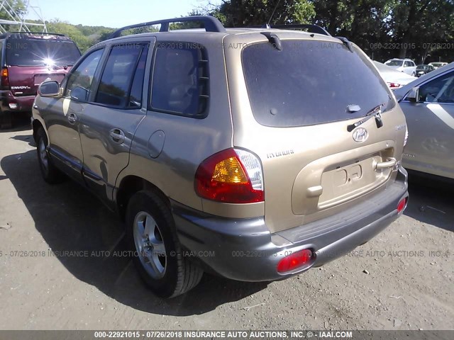 KM8SB12B54U829809 - 2004 HYUNDAI SANTA FE GL GOLD photo 3