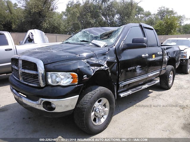 3D7KS28C65G813512 - 2005 DODGE RAM 2500 ST/SLT BLACK photo 2