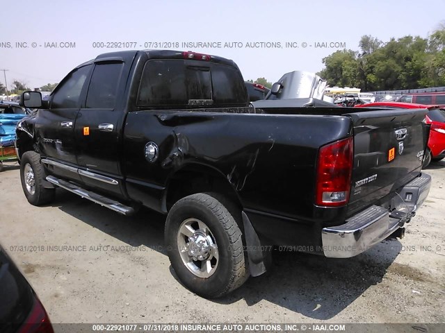 3D7KS28C65G813512 - 2005 DODGE RAM 2500 ST/SLT BLACK photo 3