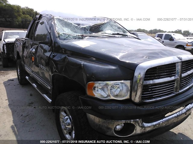 3D7KS28C65G813512 - 2005 DODGE RAM 2500 ST/SLT BLACK photo 6