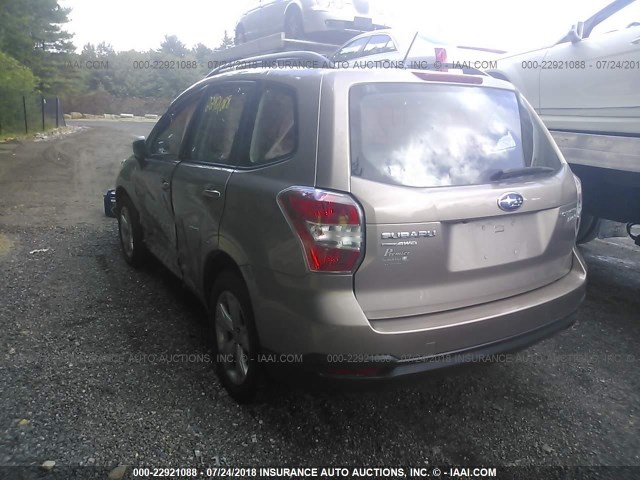 JF2SJABC3FH495566 - 2015 SUBARU FORESTER 2.5I BROWN photo 3