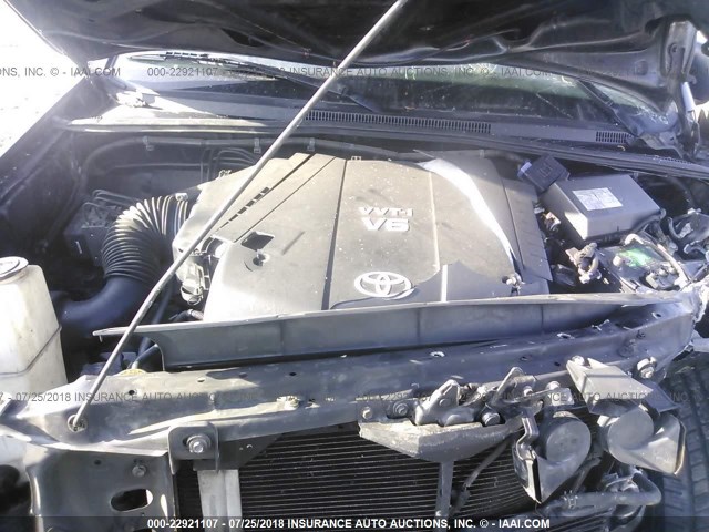 5TEJU62N67Z459984 - 2007 TOYOTA TACOMA DOUBLE CAB PRERUNNER BLACK photo 10