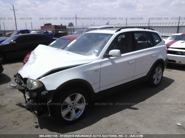 WBXPA73444WC42222 - 2004 BMW X3 2.5I WHITE photo 2