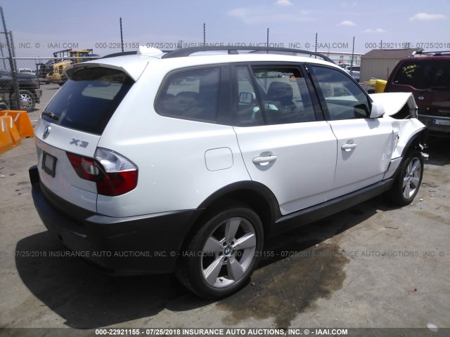 WBXPA73444WC42222 - 2004 BMW X3 2.5I WHITE photo 4