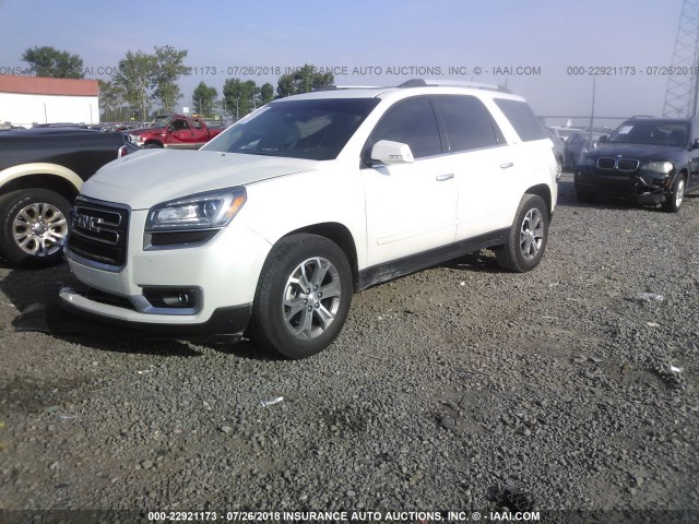 1GKKRRKD9GJ325256 - 2016 GMC ACADIA SLT-1 WHITE photo 2